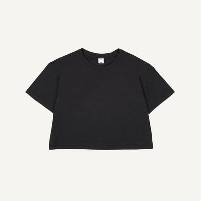 Organic Cotton Boxy Tee in Graphite