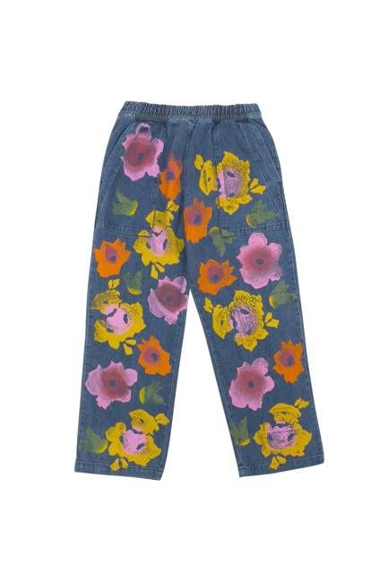 Floral Denim Ocean Pant