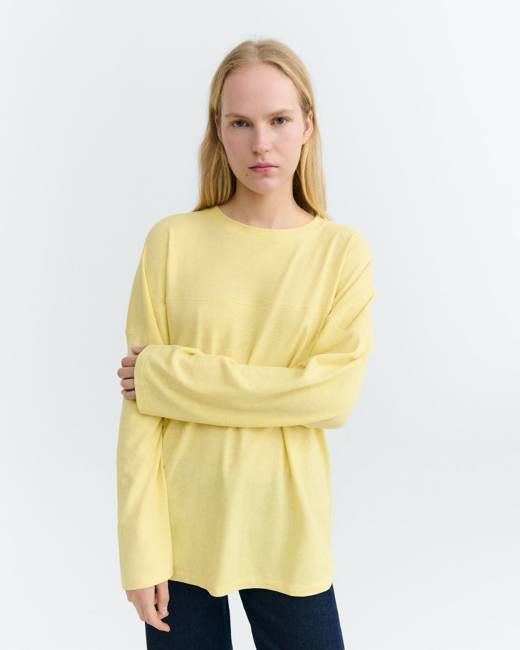 Hemp Bar oversize yellow t-shirt