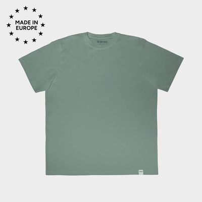 Hochwertiges Basic T-Shirt in klassischer Passform Salbei grün