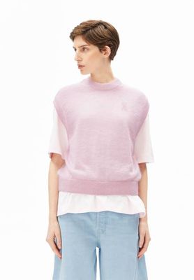 STRICKWESTE AUS MOHAIRMISCHGEWEBE | pink mist