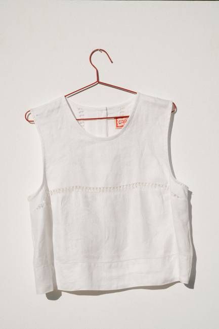 Zoe Sleeveless Shell - Openwork on Brocade (XL)