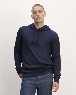 The Waffle-Knit Hoodie | Navy