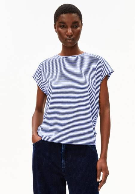 ONELIAA LOVELY STRIPES T-SHIRT | oatmilk-blue noon
