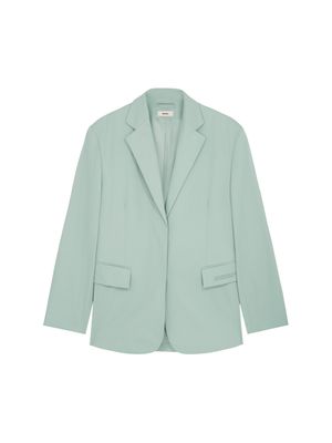 Archive Womens Organic Cotton Oversized Tailored Blazer—Eucalyptus Blue