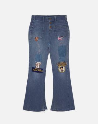 Vintage 70s Patchwork Low Rise Flare - #1571