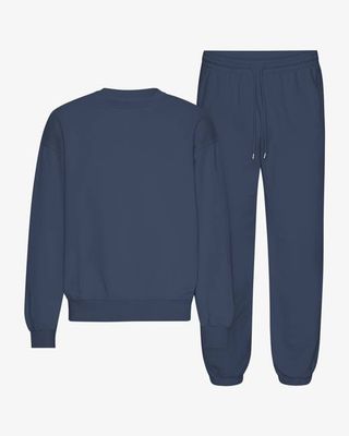 Organic Relaxed Sweatsuit - Petrol Blue