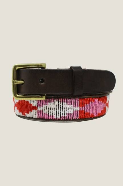 Aires Belt | Pink/White/Red