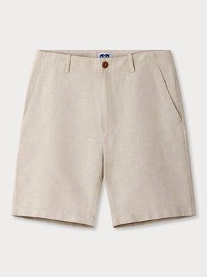 Ecru Burrow Leinenshorts für Herren