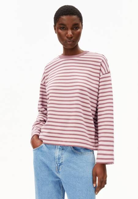 FRANKAA MAARLEN STRIPE SWEAT | ice grape-dark berry