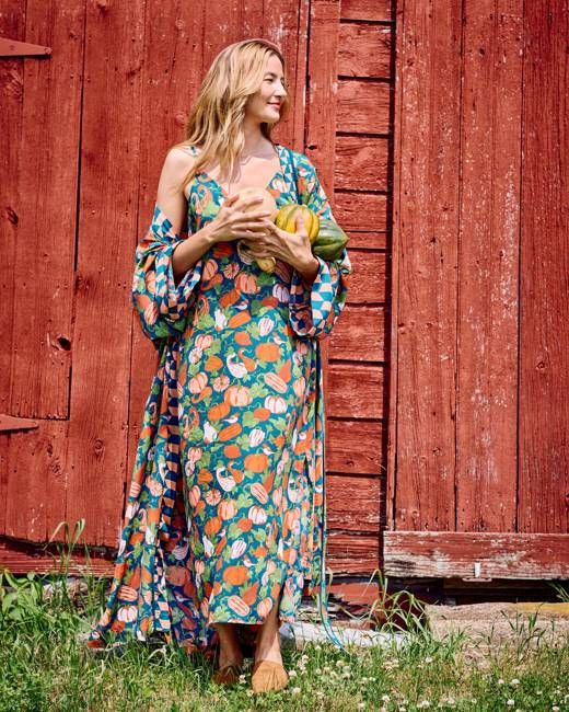 Pumpkin Patch - Eco Satin Chic to Sleep Nightie - Midnight Harvest