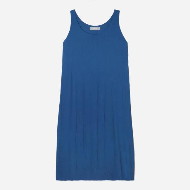 The Naia™ Ripple Tank Dress | Deep Blue