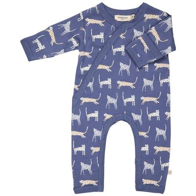 Kimono Romper - Cats, Blue