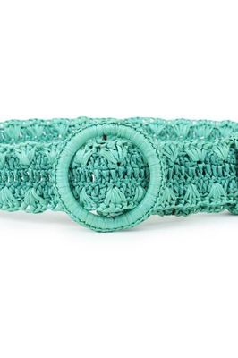 RAFFIA Belt Mint Green two tone