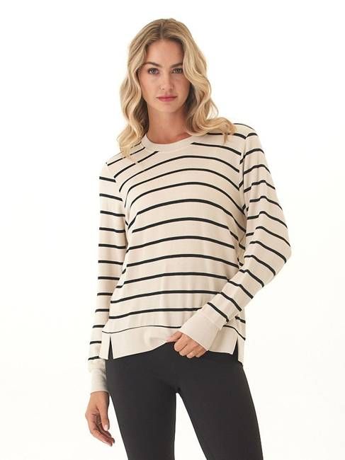 Quincy  Feather Fleece Rib Mix Pullover