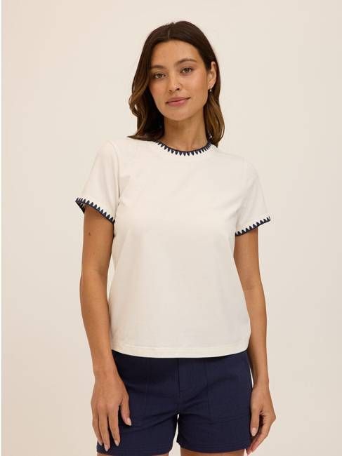 Ginny Novelty Stitch Eco Jersey Tee
