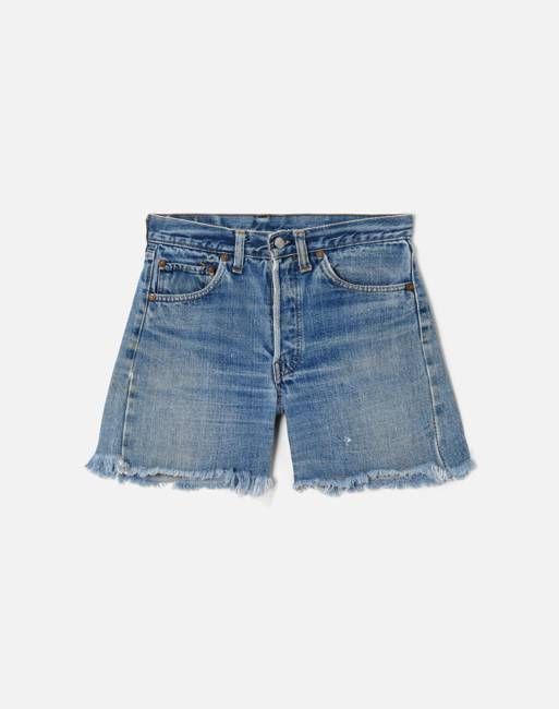 60s Big E Selvedge Cut Off Levi's 501 Shorts -#3