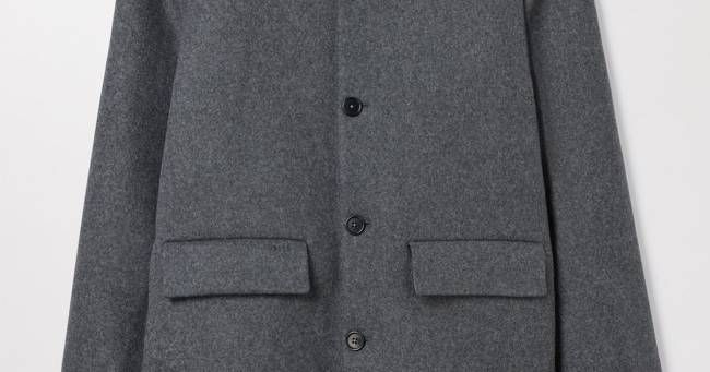 Charcoal Melange Wool Coat | Recycled Wool Outerwear | Asket