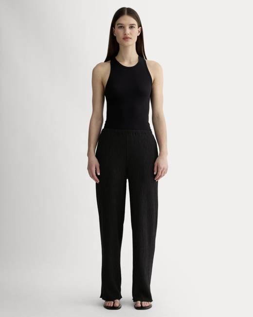The Crinkle Pant | Black