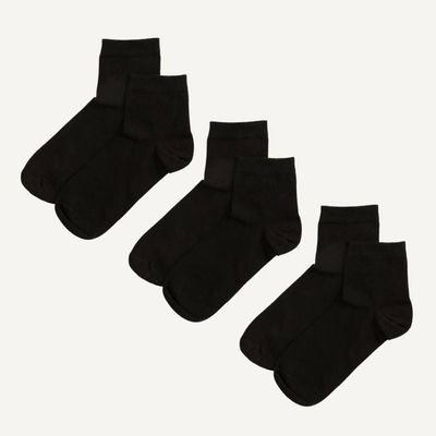 Organic Cotton Quarter Sock in Carbon 3-Pack