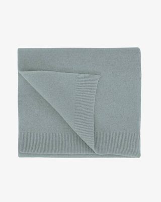 Merino Wool Scarf - Steel Blue