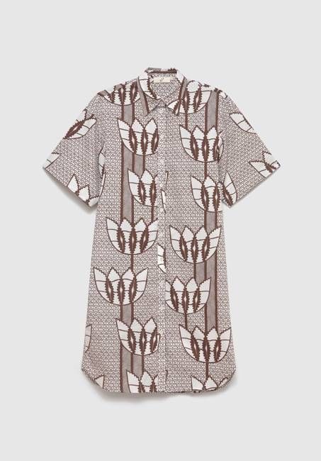 Shine Printed Shirt Dress