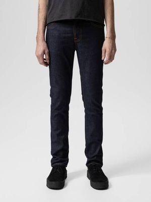 Grim Tim Dry True Navy slim straight jeans | Nudie Jeans