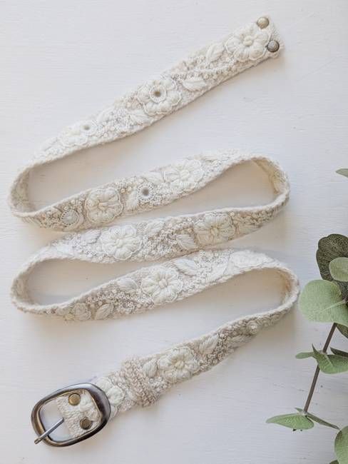 Blanca Skinny Embroidered Belt