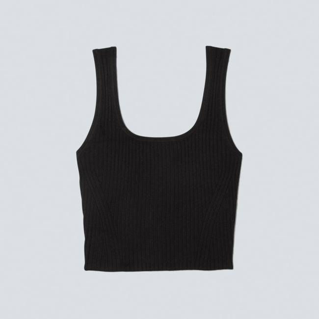The Cotton-Merino Cami | Black