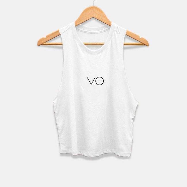 VO Embroidered Cropped Tank
