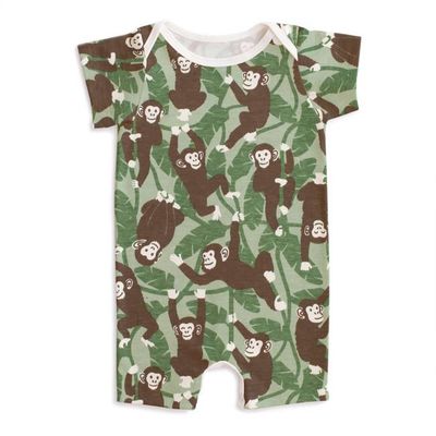 Summer Romper - Chimpanzees Green