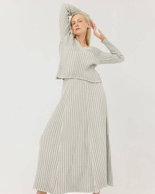 Vagos: Sky Blue A-line Skirt