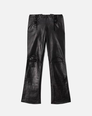 90s Leather Lace Up Pant -#1272