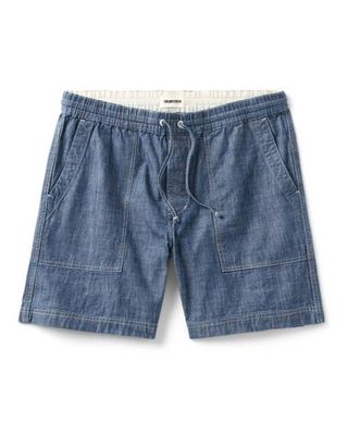 The Breakwater Short in Washed Indigo Chambray
