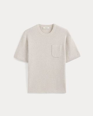 Textured Knit Tee | Heathered Oat