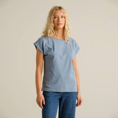DEDICATED - T-shirt Visby Base Windward Blue