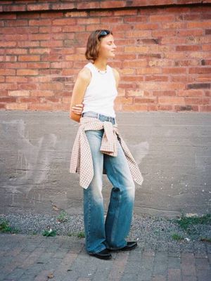 Wide Heidi Golden Drift loose wide-leg jeans | Nudie Jeans