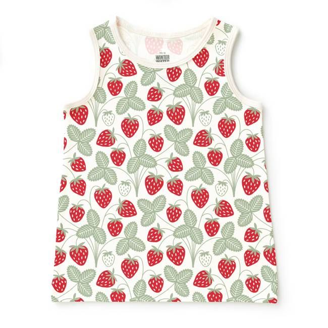 Baby Tank Top - Strawberries Red & Green