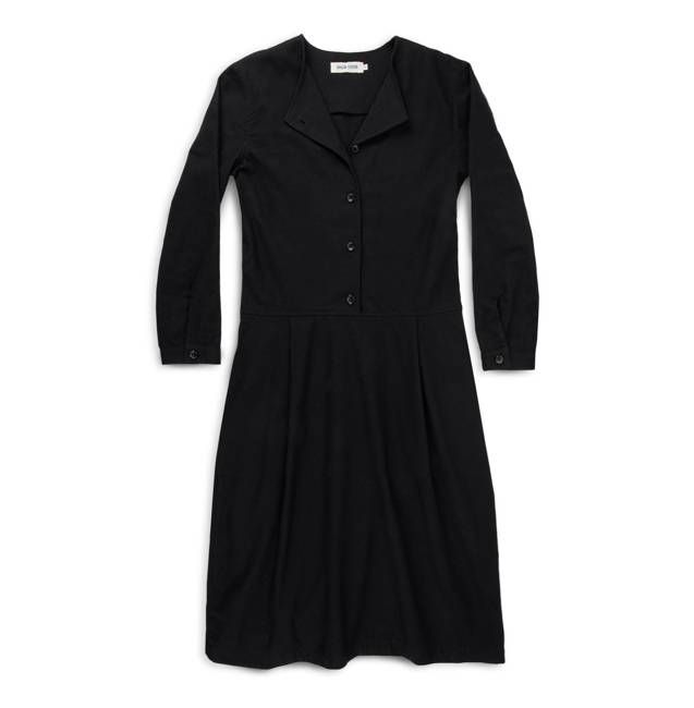 The Juniper Dress in Black Brushed Cotton
