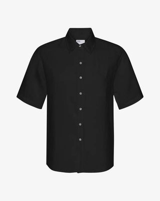 Linen SS Shirt - Deep Black