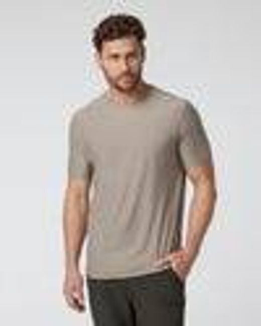 Strato Tech Tee | Men's Mocha Heather Workout Shirt | Vuori
