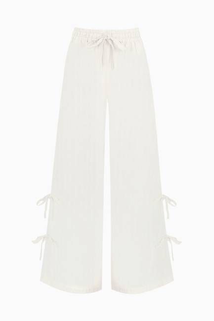 The Giulia Drawstring Trousers in off-white