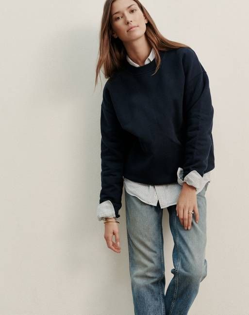 The Relaxed-fit SWEATSHIRT - Navy