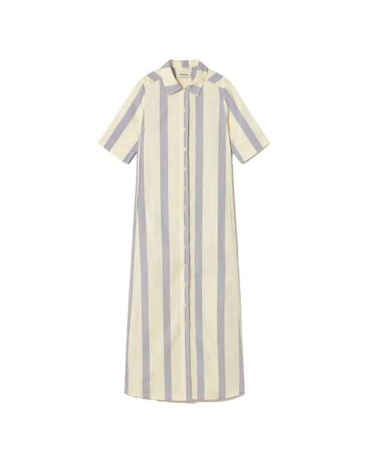 Striped poplin Gianna dress