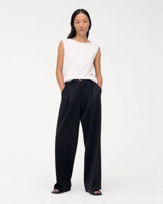 Relaxed Wide Leg Pant | Black