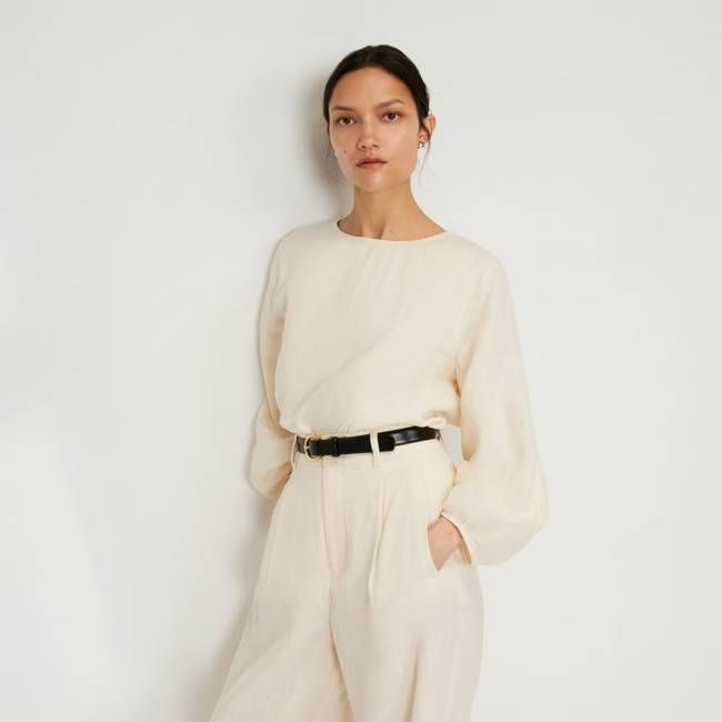 The Linen Long-Sleeve Top | Canvas