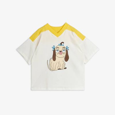 Hunde-T-Shirt mit V-Ausschnitt
