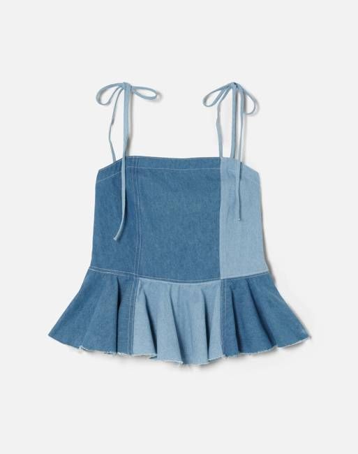 Flounce Top - Indigo