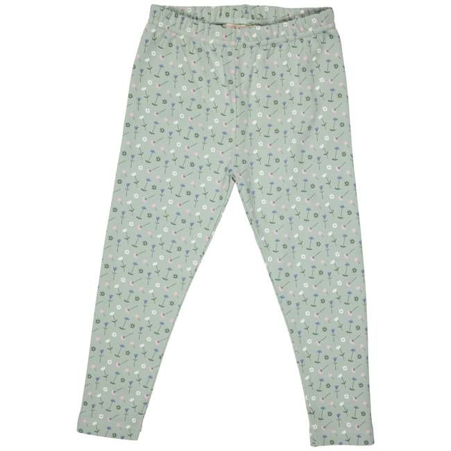 Leggings - Flowers, Green