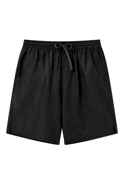 JERRY - Linen/oc short- black